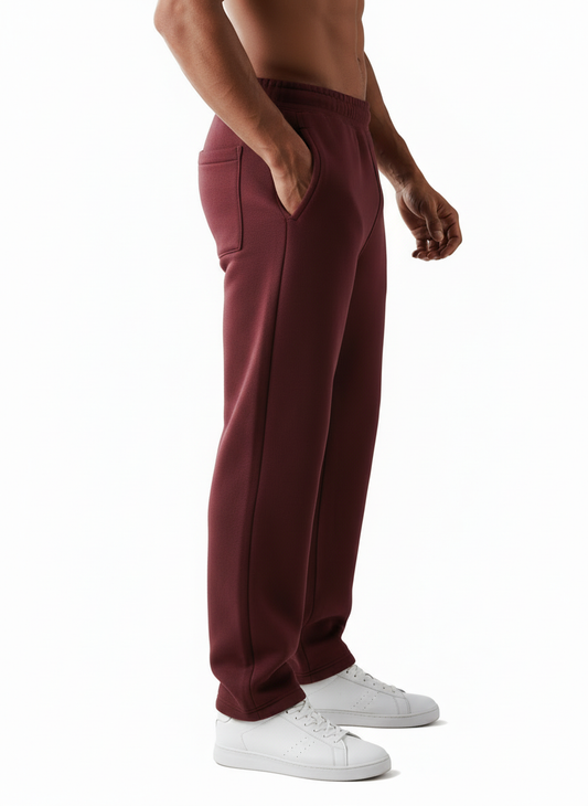 Comfy Straight pants (Burgundy)