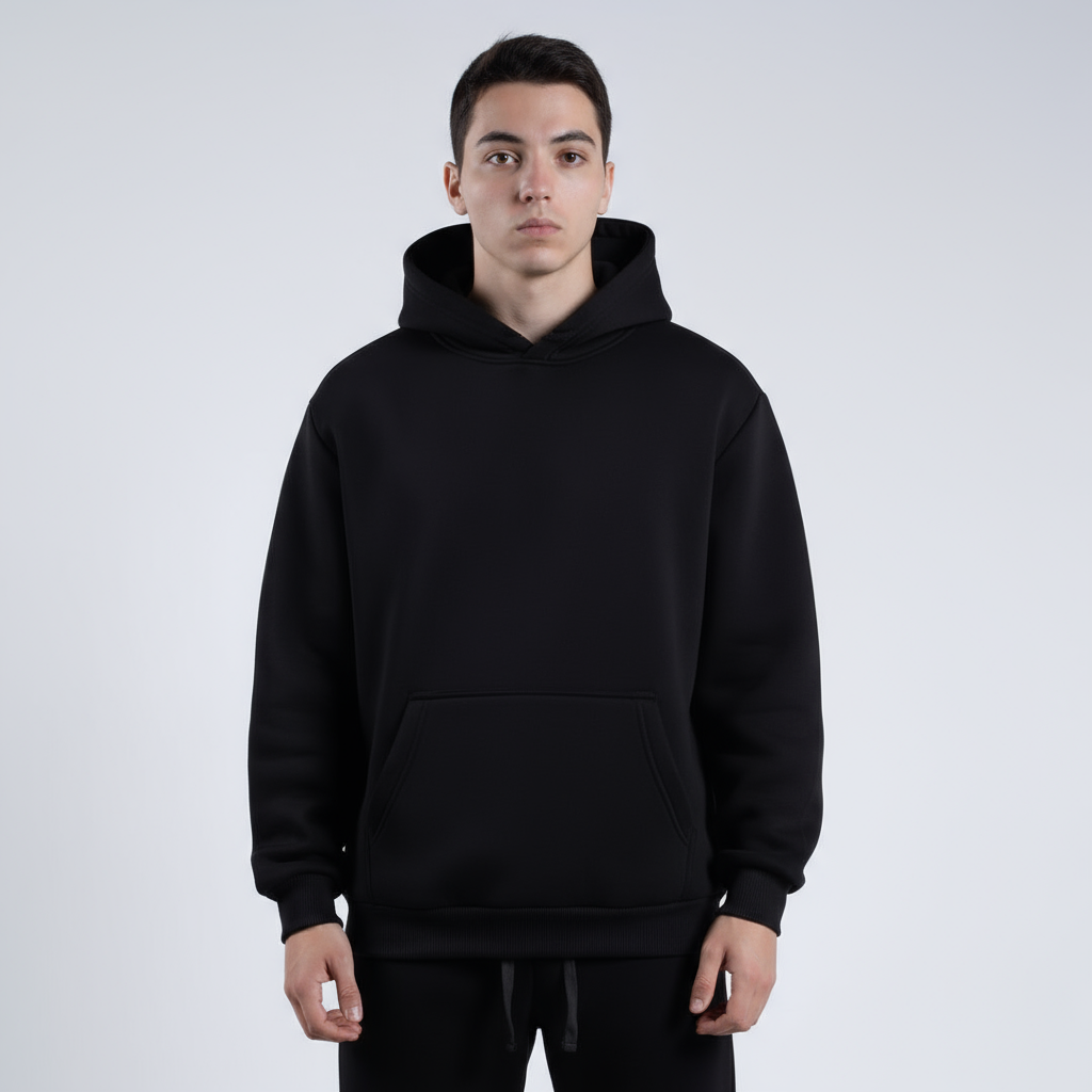 Unisex Basic Oversize Hoodie (Black)