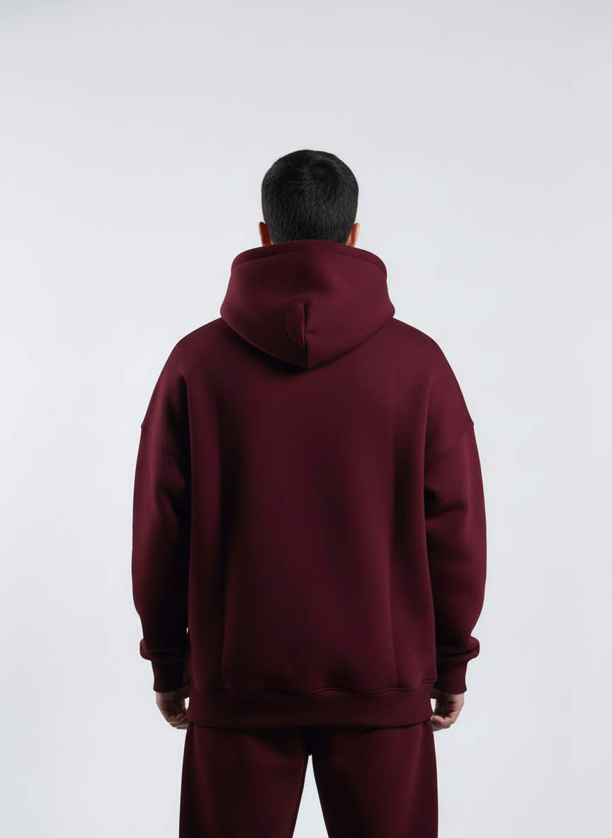 Unisex Basic Oversize Hoodie (Burgundy)