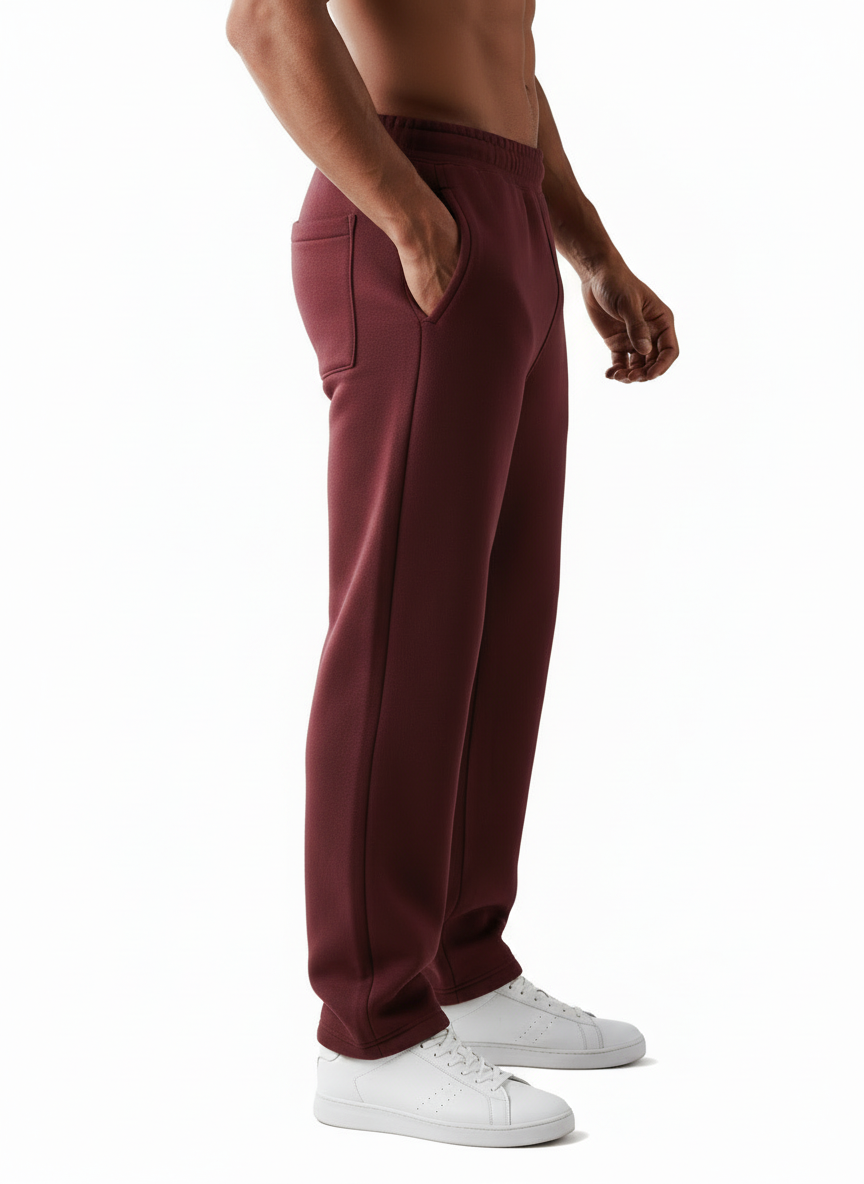 Comfy Straight pants (Burgundy)