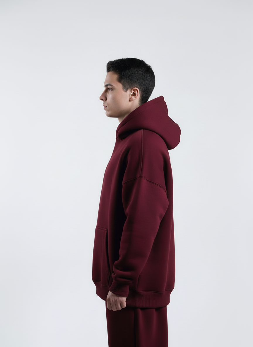 Unisex Basic Oversize Hoodie (Burgundy)