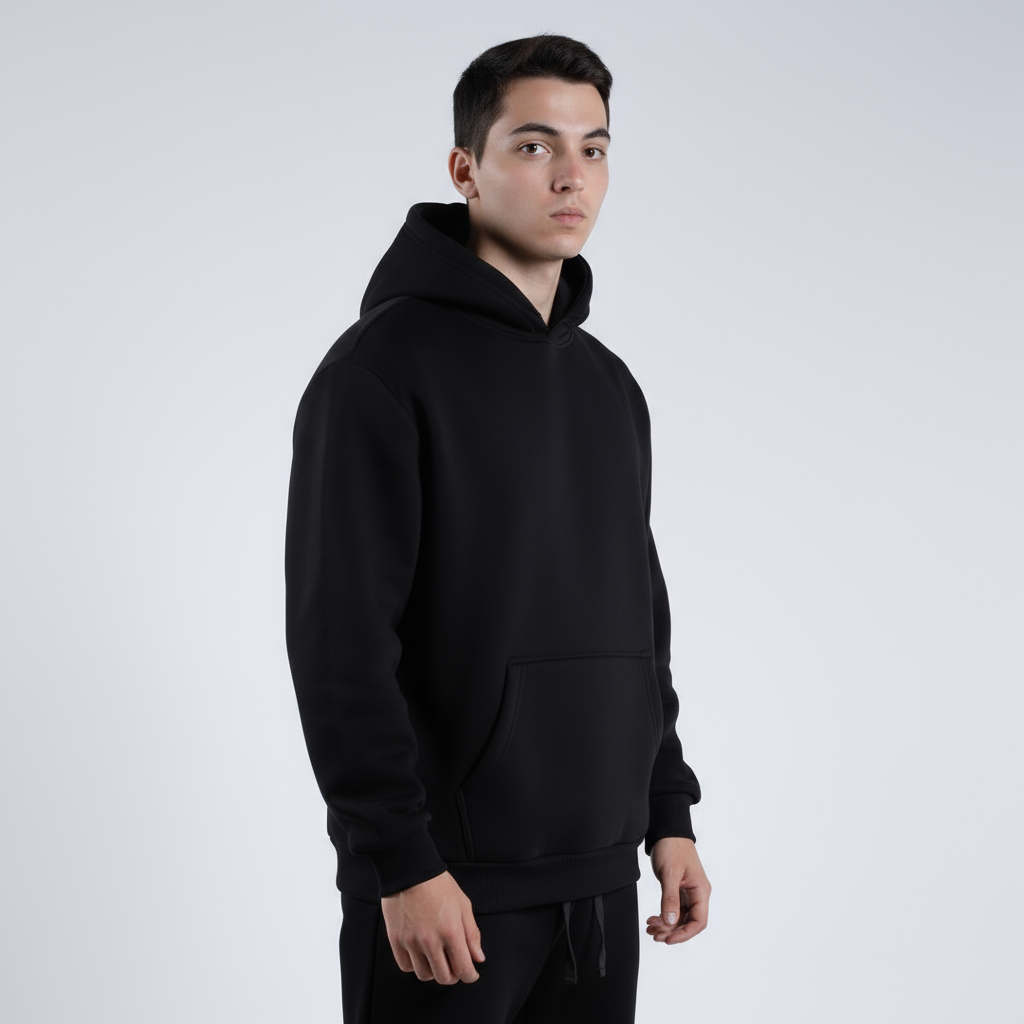 Unisex Basic Oversize Hoodie (Black)