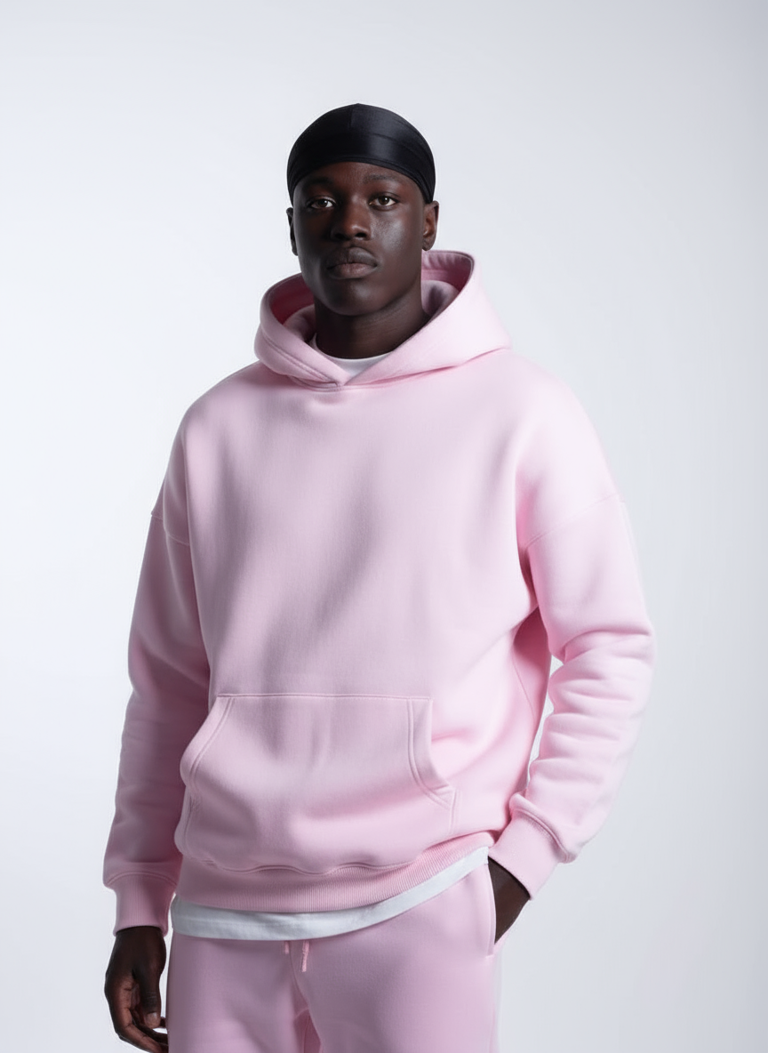 Unisex Basic Oversize Hoodie (Pink)