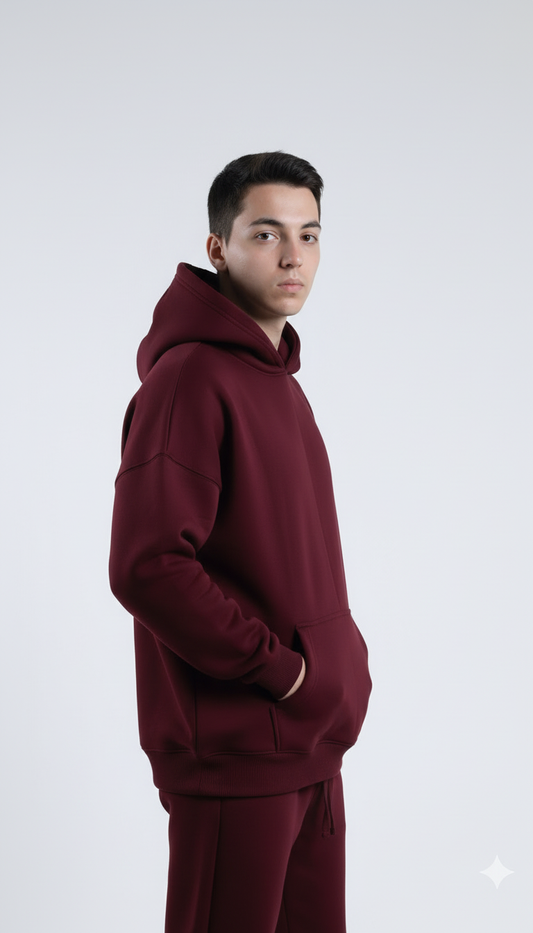 Unisex Basic Oversize Hoodie (Burgundy)